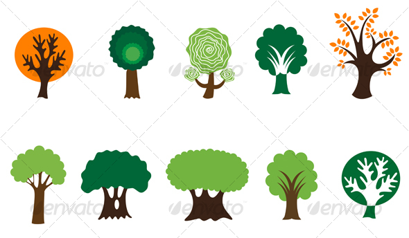 GraphicRiver Set of tree symbols 67219 GraphicRiver Set of tree symbols 67219