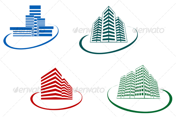 GraphicRiver Symbols of modern buildings 68304 GraphicRiver Symbols of modern buildings 68304