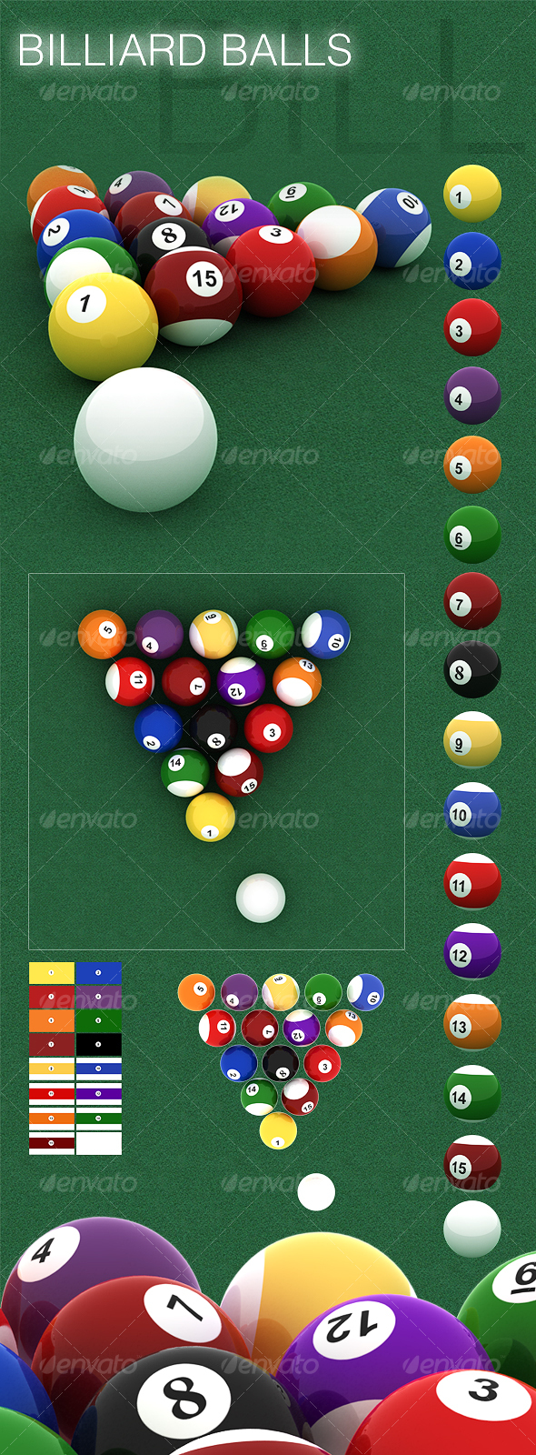 GraphicRiver Billiard Ball Set 59017 GraphicRiver Billiard Ball Set 59017