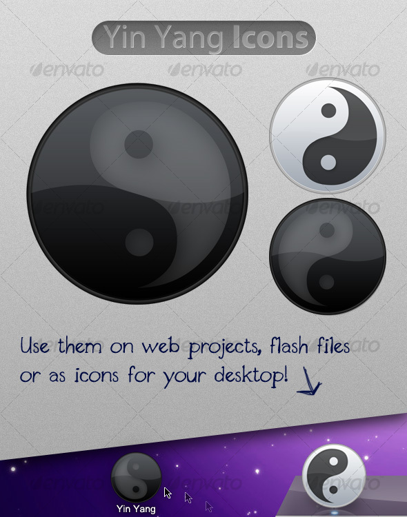 GraphicRiver Glossy Yin Yang Icons 47849 GraphicRiver Glossy Yin Yang Icons 47849