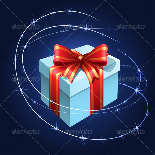 GraphicRiver Present with Red Bow 69885 GraphicRiver Present with Red Bow 69885