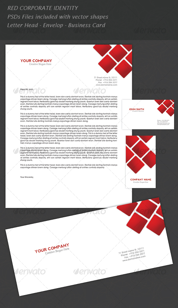 GraphicRiver RED CORPORATE IDENTITY 69924 GraphicRiver RED CORPORATE IDENTITY 69924