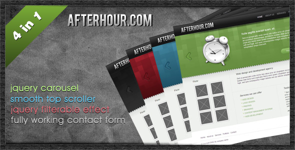 ThemeForest Professional Portfolio Template Afterhour 69620 ThemeForest Professional Portfolio Template Afterhour 69620