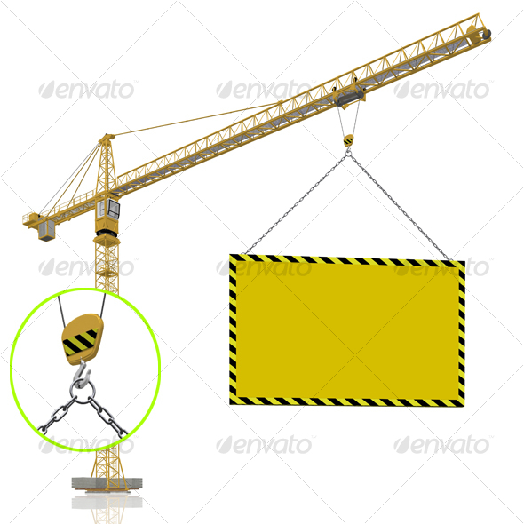 GraphicRiver crane with blank banner 71968 GraphicRiver crane with blank banner 71968