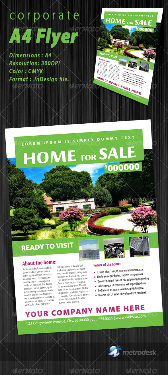 GraphicRiver A4 Corporate Flyer 72389 GraphicRiver A4 Corporate Flyer 72389