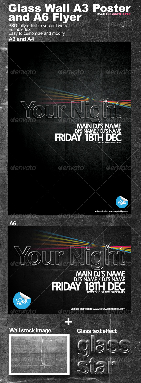 GraphicRiver Wall A3 Poster and A6 Flyer 72593 GraphicRiver Wall A3 Poster and A6 Flyer 72593