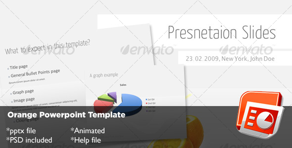 GraphicRiver Orange Powerpoint Template 72672 GraphicRiver Orange Powerpoint Template 72672