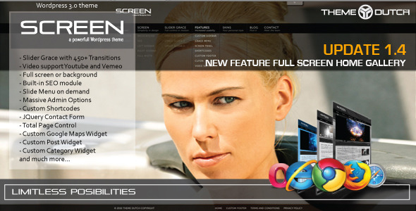 Screen, the next generation Wordpress theme!