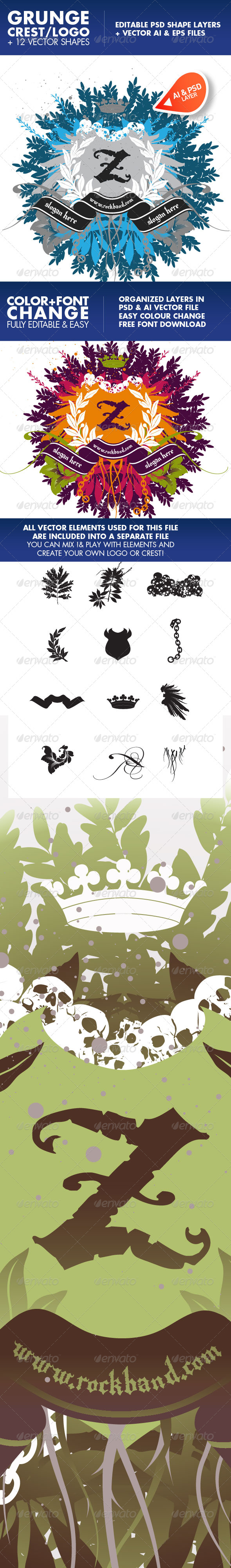 GraphicRiver Rockcrest A vector & psd crest logo and elements 227750 GraphicRiver Rockcrest A vector & psd crest logo and elements 227750