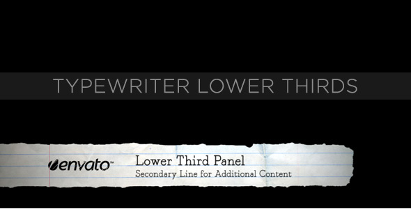 After Effects Project - VideoHive Typewriter Lower Thirds 231562 After Effects Project - VideoHive Typewriter Lower Thirds 231562