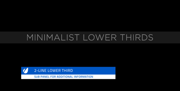 After Effects Project - VideoHive Minimalist Lower Thirds 231564
