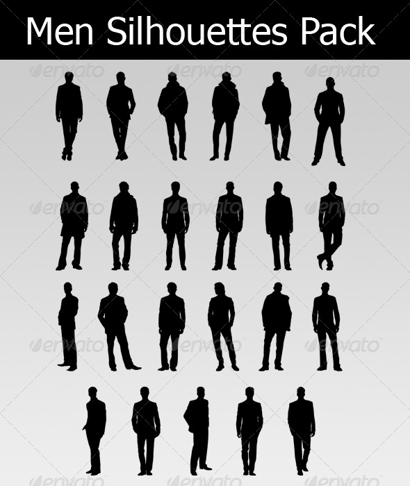 GraphicRiver Men Silhouettes Pack 233737 GraphicRiver Men Silhouettes Pack 233737