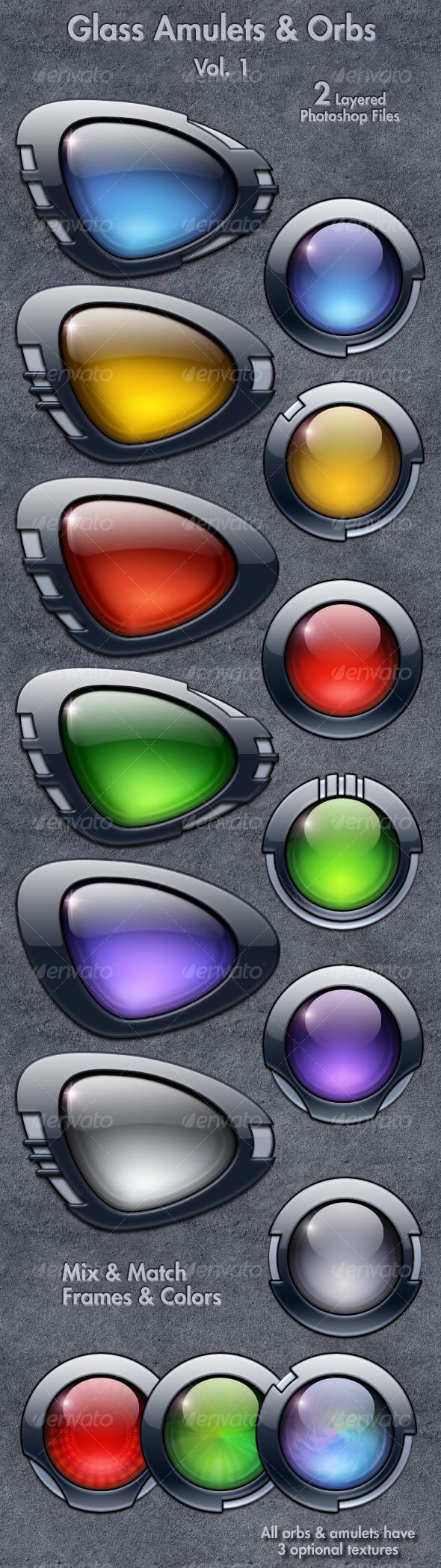 GraphicRiver Glass Amulets & Orbs Vol 1 76929 GraphicRiver Glass Amulets & Orbs Vol 1 76929