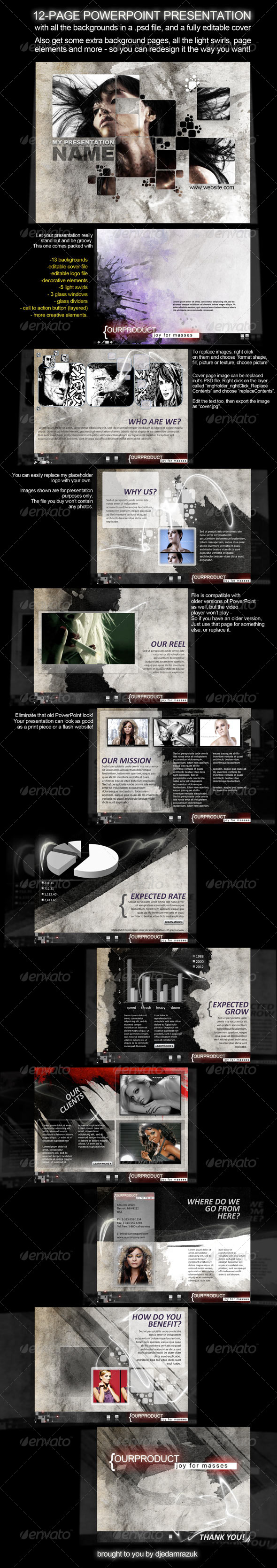 GraphicRiver 12-Page PowerPoint Presentation Splash 234360 GraphicRiver 12-Page PowerPoint Presentation Splash 234360