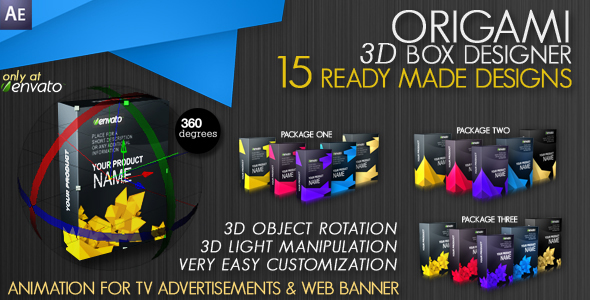 After Effects Project - VideoHive Origami 3D Box Maker 237407