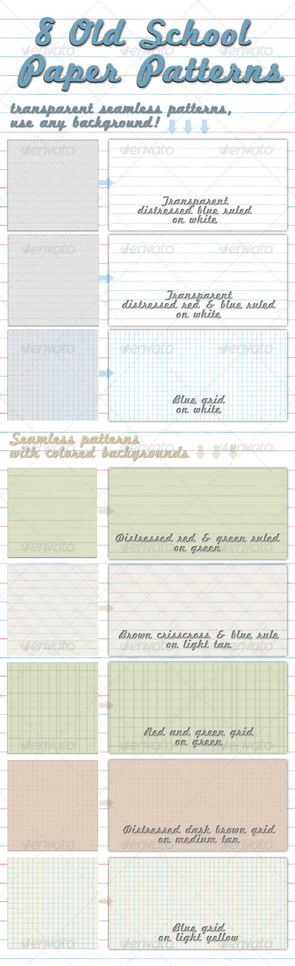 GraphicRiver Old School Paper Patterns 237615 GraphicRiver Old School Paper Patterns 237615