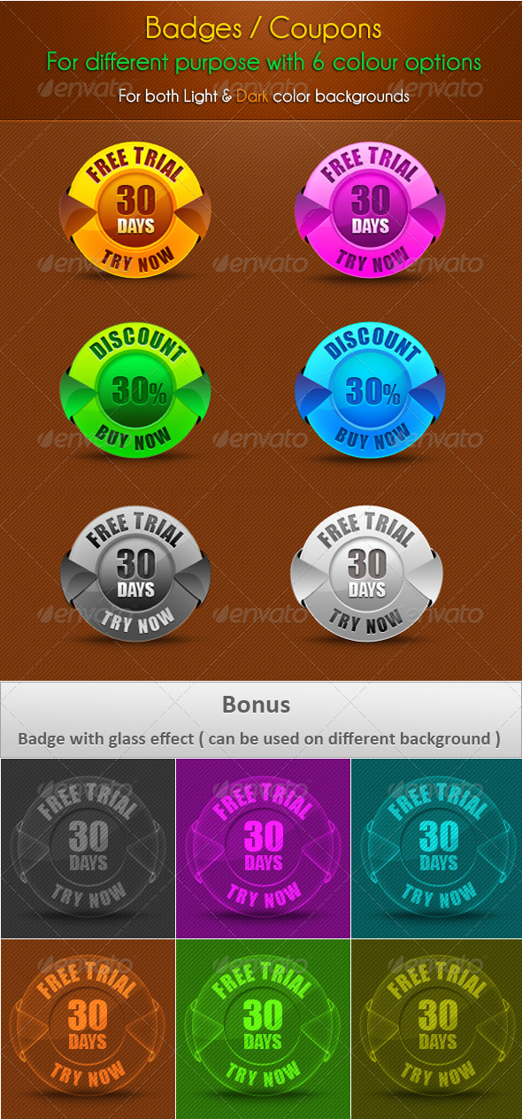 GraphicRiver Badge Coupons 238054 GraphicRiver Badge Coupons 238054