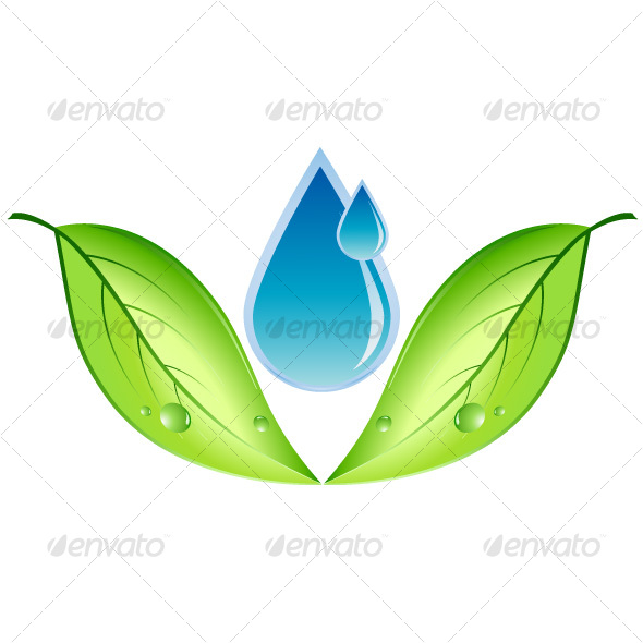 GraphicRiver Leaf and water drop 78250 GraphicRiver Leaf and water drop 78250