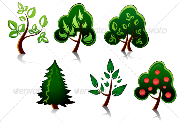 GraphicRiver Set of tree symbols 79423 GraphicRiver Set of tree symbols 79423