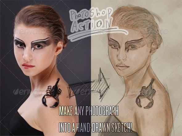 GraphicRiver Photograph to Sketch Art Photoshop Action 238953 GraphicRiver Photograph to Sketch Art Photoshop Action 238953