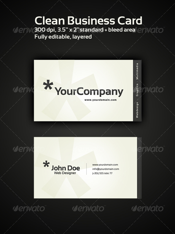 GraphicRiver Clean Business Card 79031 GraphicRiver Clean Business Card 79031