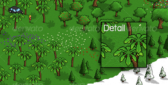 GraphicRiver Pixel Art Trees and Flowers Pack 80366 GraphicRiver Pixel Art Trees and Flowers Pack 80366