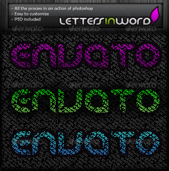 GraphicRiver Letters In Word Style Text 241431 GraphicRiver Letters In Word Style Text 241431