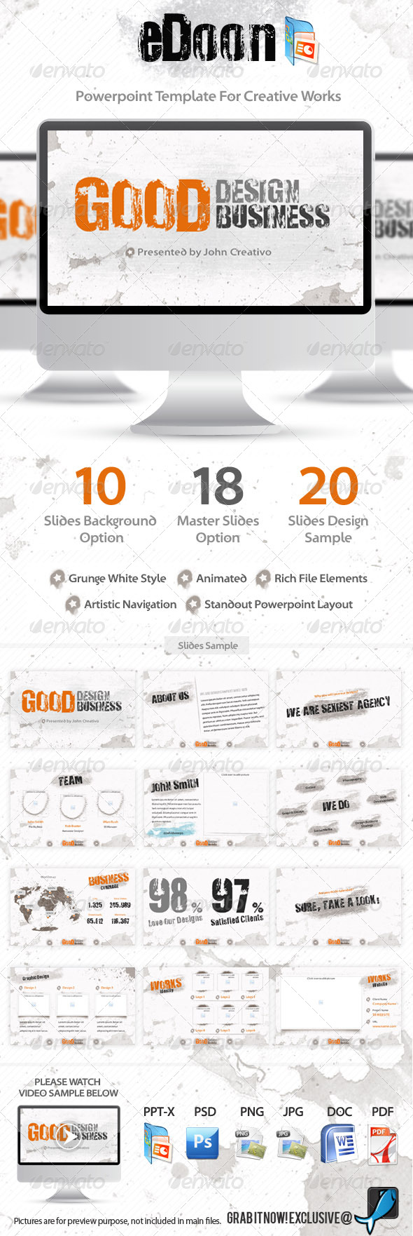 GraphicRiver eDoon Powerpoint Template For Creative Works 241895 GraphicRiver eDoon Powerpoint Template For Creative Works 241895