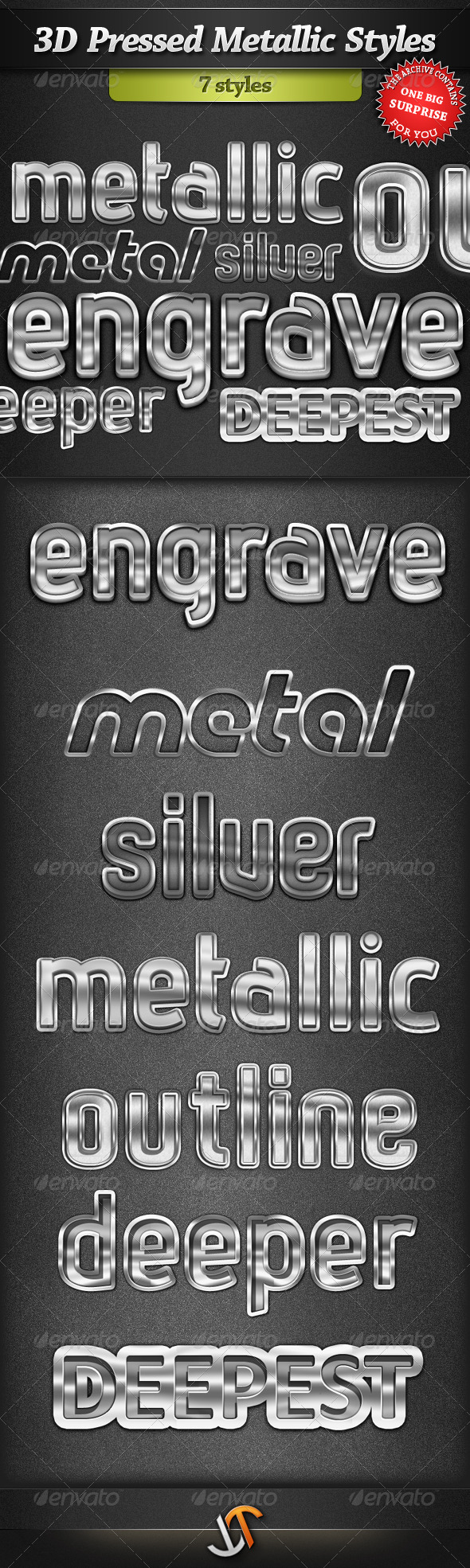 GraphicRiver 3D Pressed Metallic Text Styles 242578 GraphicRiver 3D Pressed Metallic Text Styles 242578