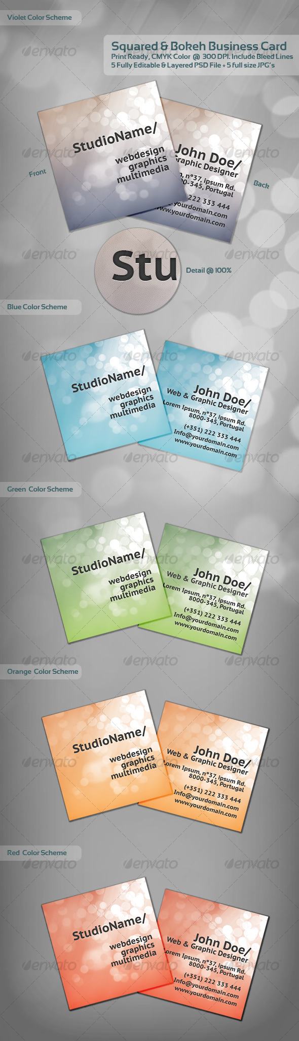 GraphicRiver Squared & Bokeh Business Card 1 Theme 5 Colors 82810 GraphicRiver Squared & Bokeh Business Card 1 Theme 5 Colors 82810