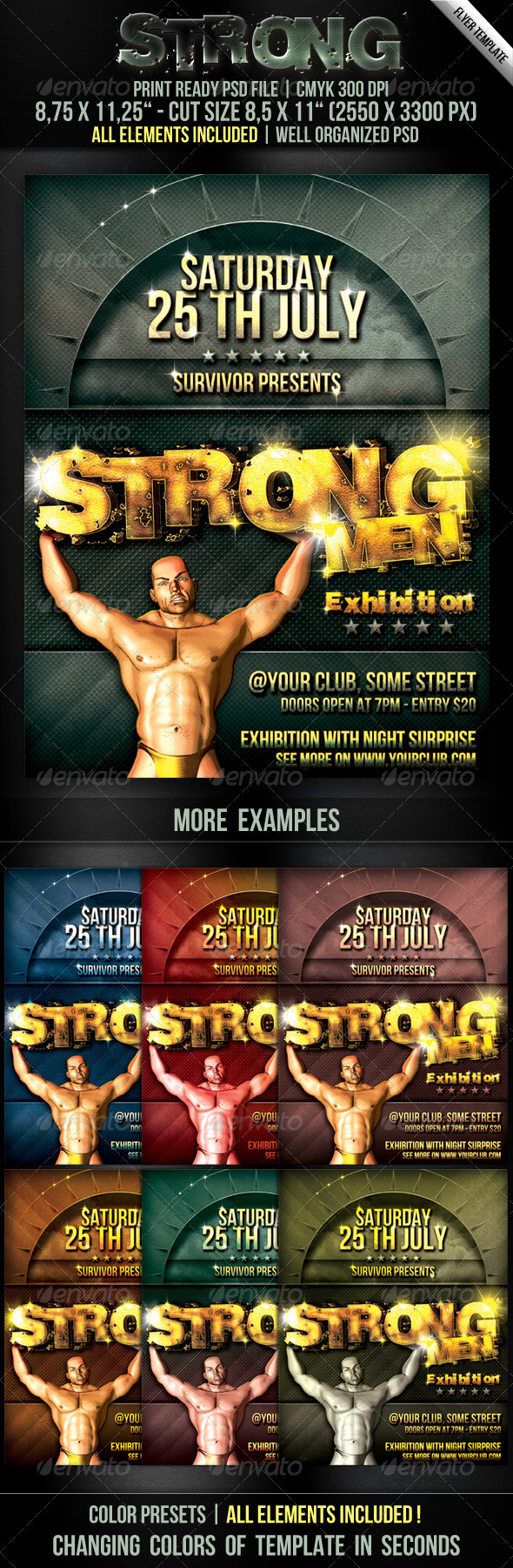 GraphicRiver Strong Men Flyer Template 252577 GraphicRiver Strong Men Flyer Template 252577