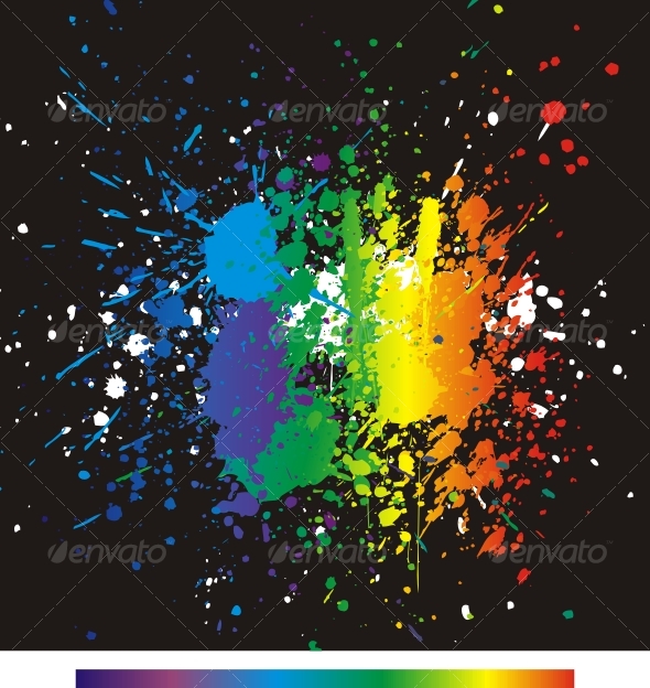 GraphicRiver Color paint splashes Gradient vector background 83506 GraphicRiver Color paint splashes Gradient vector background 83506