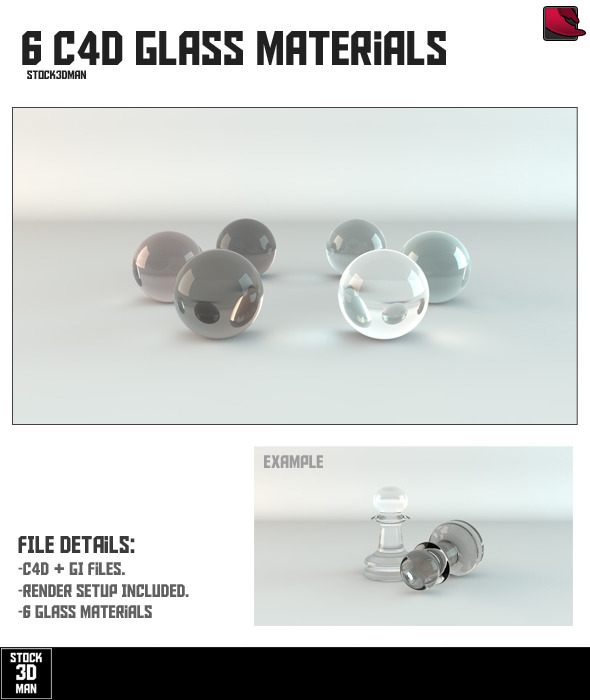 3DOcean 6 Cinema 4D Glass Materials 253598 3DOcean 6 Cinema 4D Glass Materials 253598