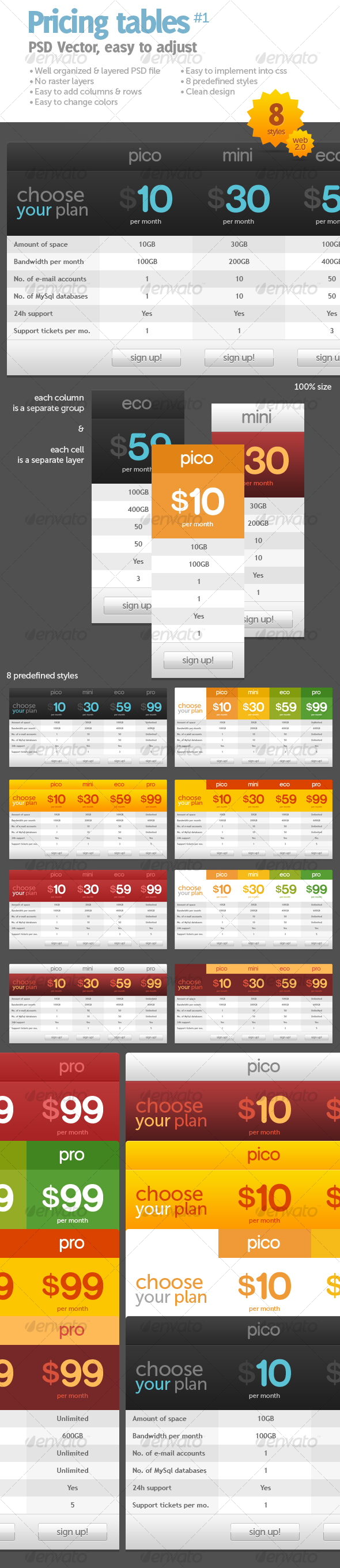 GraphicRiver Pricing tables #1 84427 GraphicRiver Pricing tables #1 84427