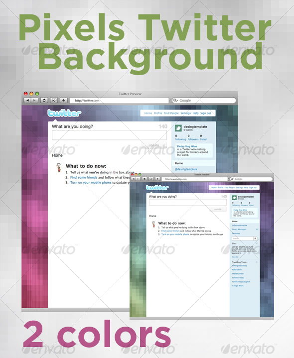 GraphicRiver Pixel Twitter Background 84717 GraphicRiver Pixel Twitter Background 84717