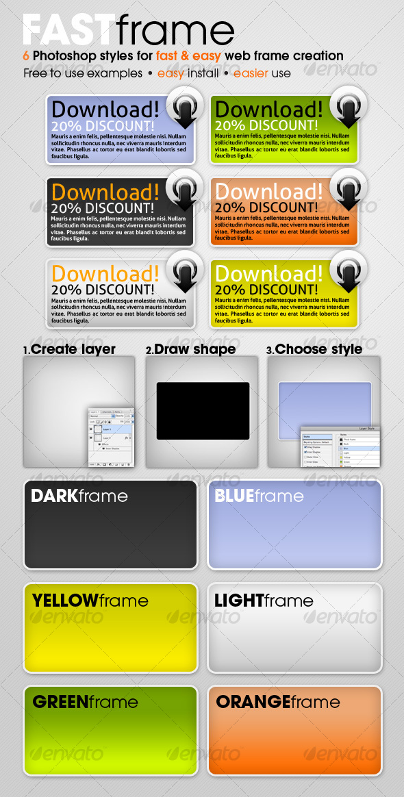 GraphicRiver FAST frame Photoshop styles 81362 GraphicRiver FAST frame Photoshop styles 81362