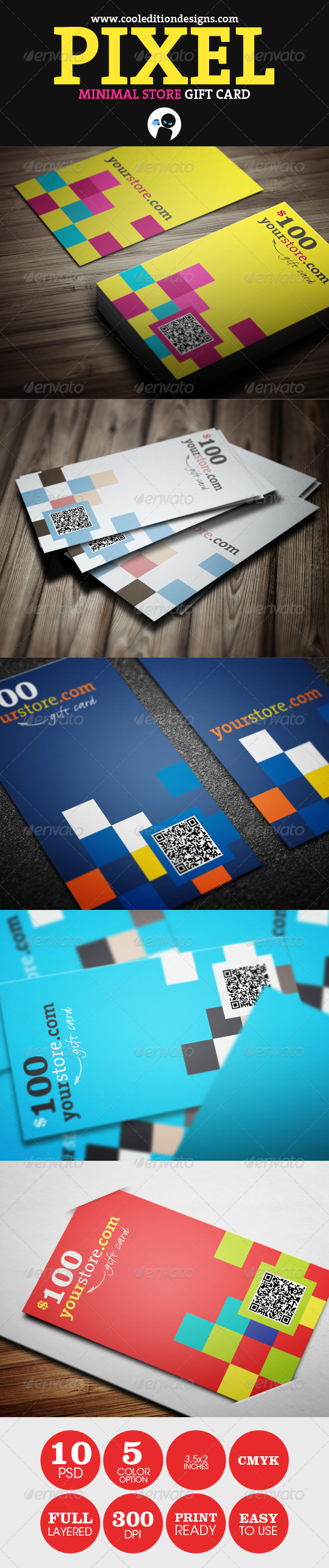 GraphicRiver Pixel Minimal Store Gift Card 2280751 GraphicRiver Pixel Minimal Store Gift Card 2280751