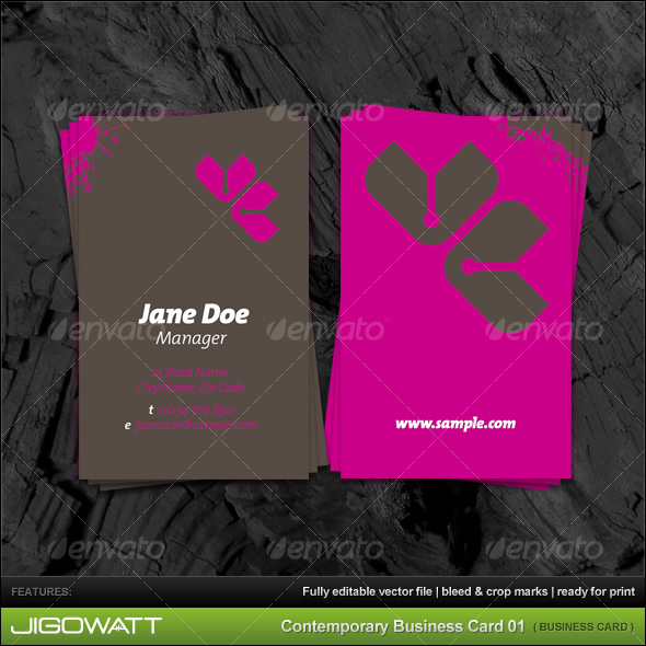 GraphicRiver Contemporary Business Card 83933 GraphicRiver Contemporary Business Card 83933