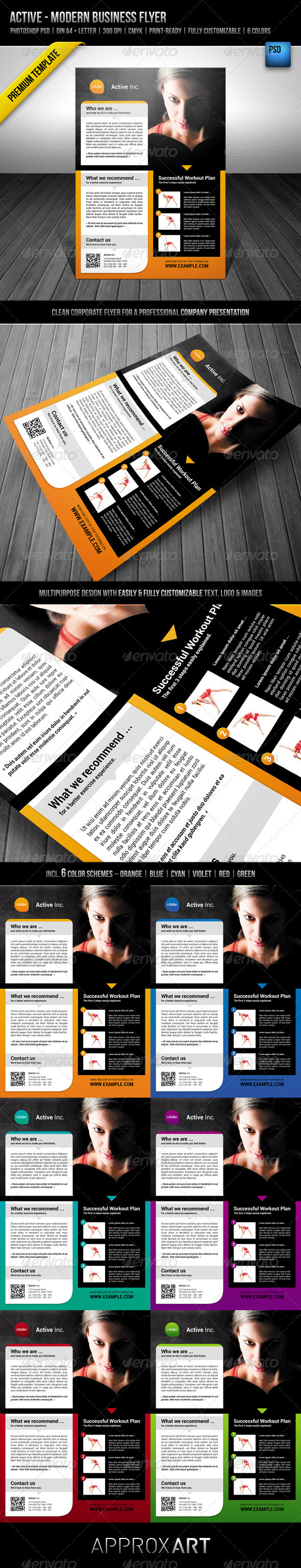 GraphicRiver Active Modern Business Flyer 2311051 GraphicRiver Active Modern Business Flyer 2311051