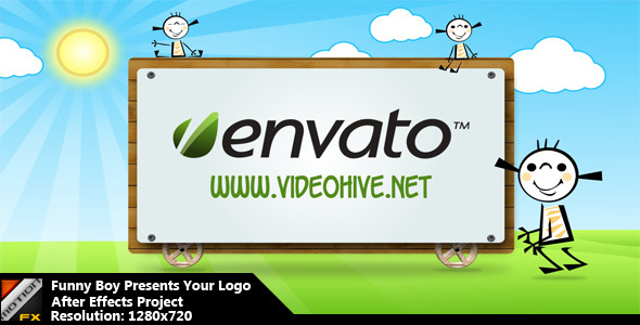 VideoHive Funny Boy Presents Your Logo 2297574 VideoHive Funny Boy Presents Your Logo 2297574
