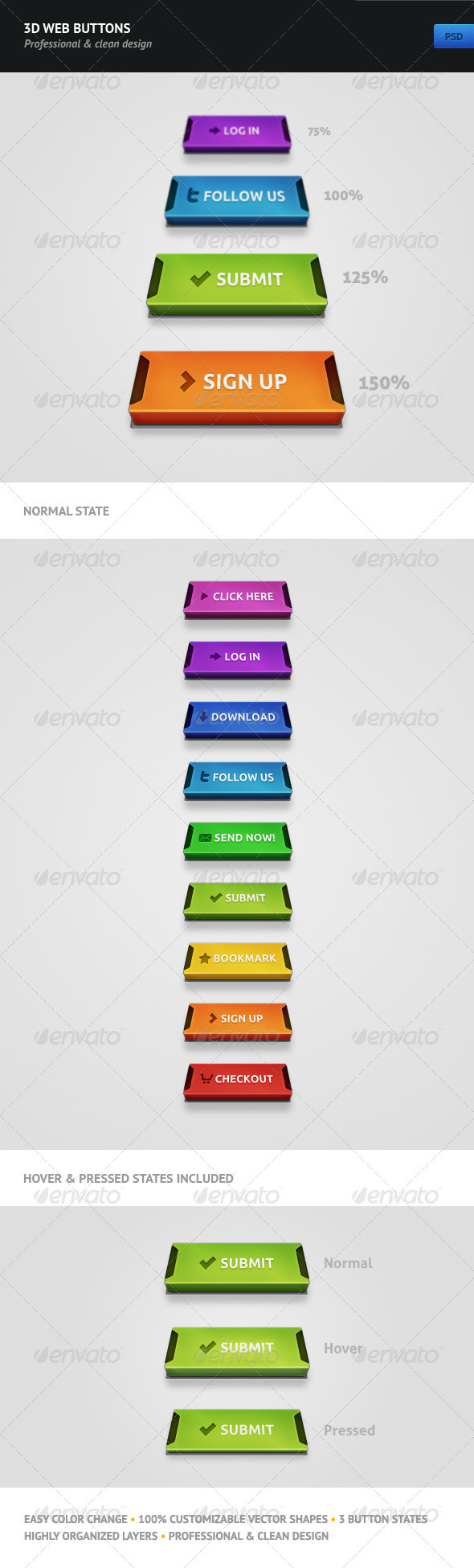 GraphicRiver 3D Web Buttons 493789 GraphicRiver 3D Web Buttons 493789