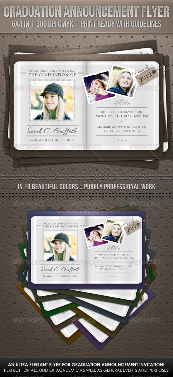 GraphicRiver Graduation Announcement Flyer 2316766 GraphicRiver Graduation Announcement Flyer 2316766