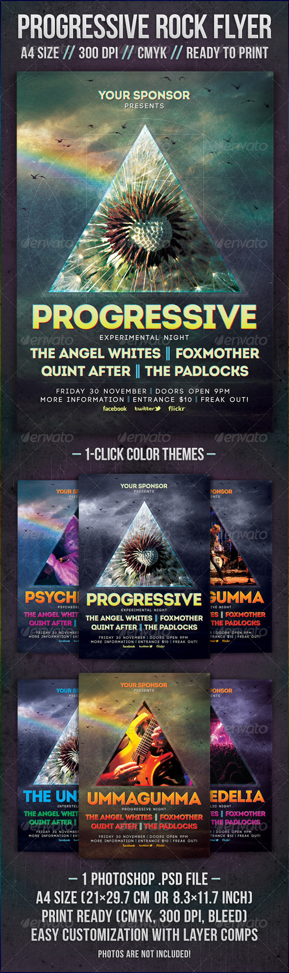 GraphicRiver Progressive Rock Flyer 2332589 GraphicRiver Progressive Rock Flyer 2332589