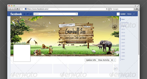 GraphicRiver Zoo Facebook Timeline Cover 2305065 GraphicRiver Zoo Facebook Timeline Cover 2305065