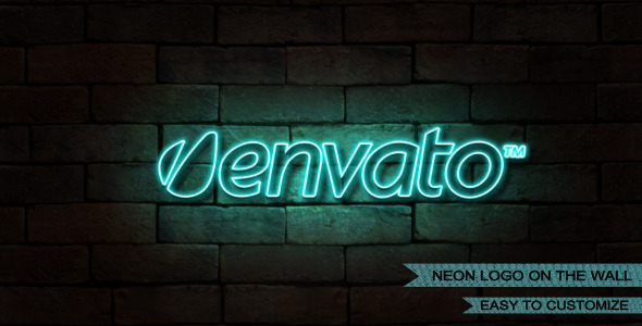 VideoHive Neon Logo on the Wall 2340685 VideoHive Neon Logo on the Wall 2340685