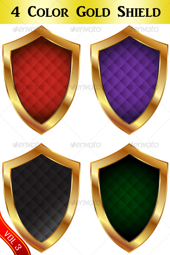GraphicRiver Colorful shield set 87479 GraphicRiver Colorful shield set 87479