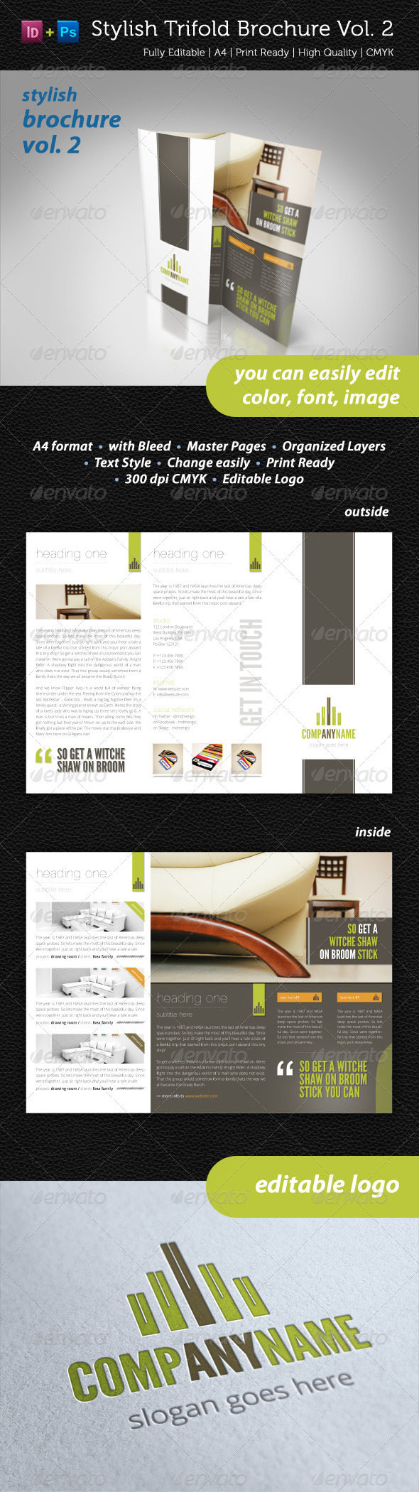 GraphicRiver Stylish Trifold Brochure Vol 2 2370972 GraphicRiver Stylish Trifold Brochure Vol 2 2370972