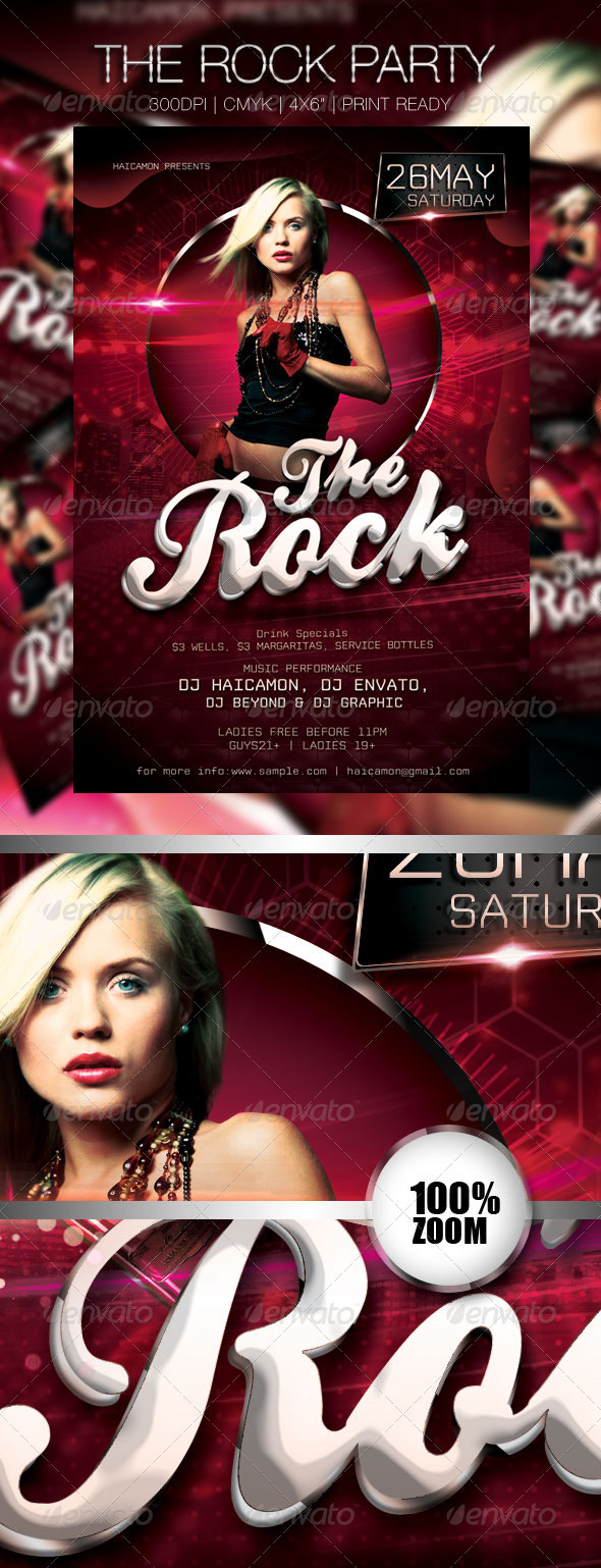 GraphicRiver The Rock Party Flyer 2354785