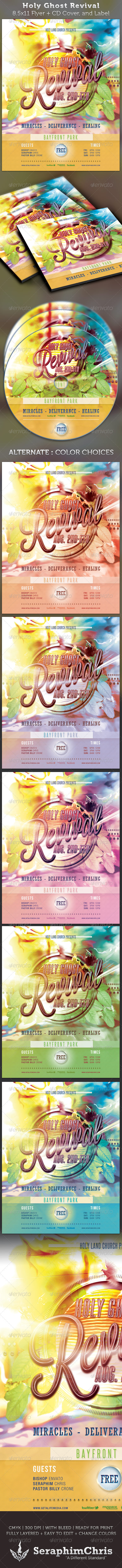 GraphicRiver Holy Ghost Revival Full Page Flyer and CD Cover 2378687 GraphicRiver Holy Ghost Revival Full Page Flyer and CD Cover 2378687