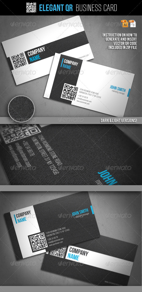 GraphicRiver Elegant QR Business Card 2386923 GraphicRiver Elegant QR Business Card 2386923